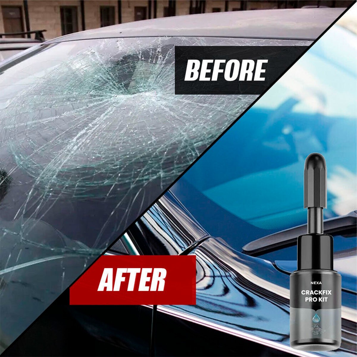 NEXA CrackFix Pro Kit – Glass Crack Appearance Kit for Windshields