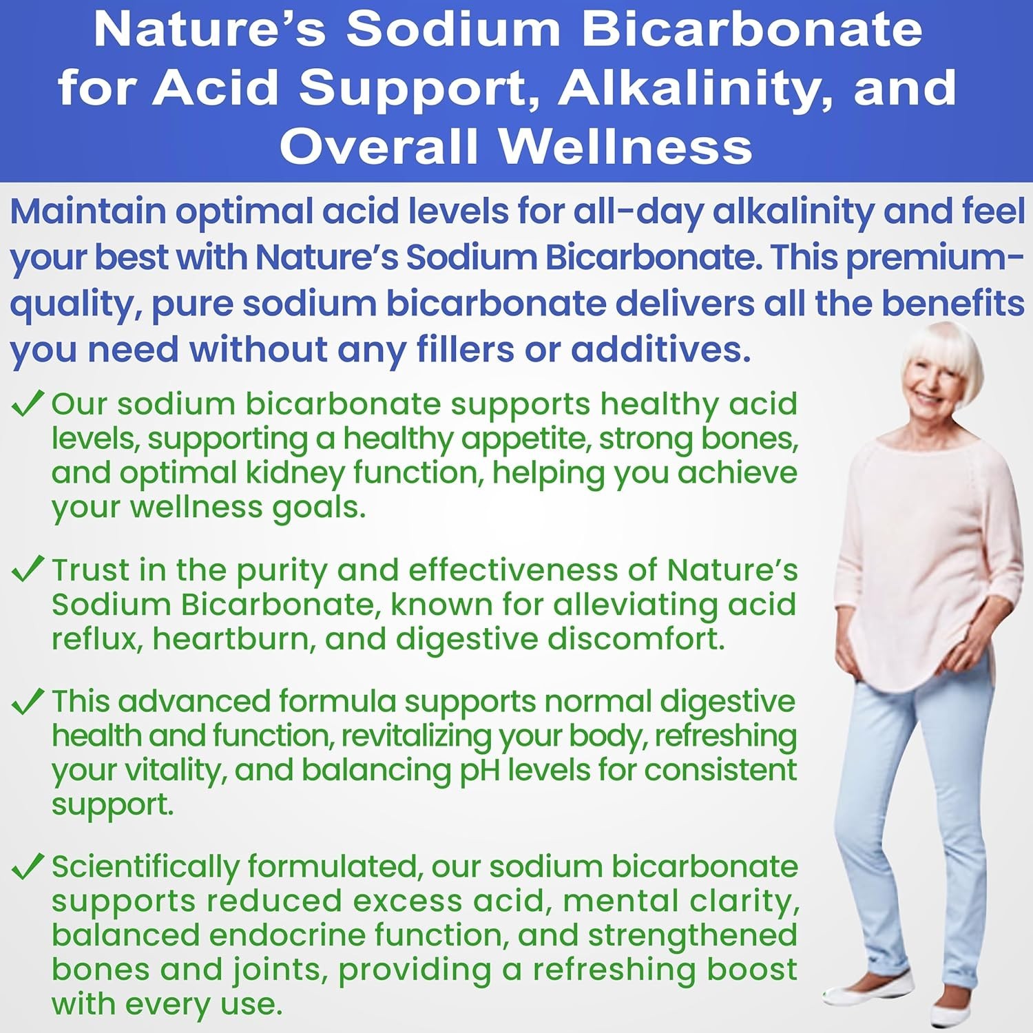Nature’S Sodium Bicarbonate Organic Use Aluminum Free Baking Soda. No Chemical P