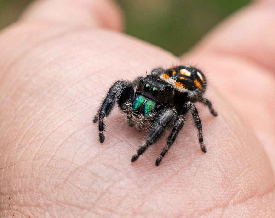 Bold Jumping Spider Sling. I-2 – I3. Juvenile Spider ( 2 Day Shipping )
