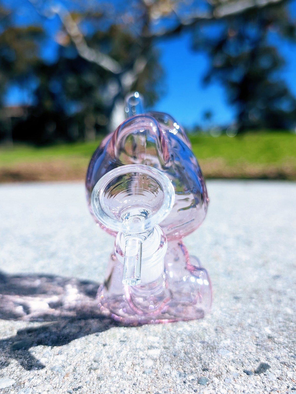 4.5 Inch Cute Pink Kitty Glass Bong Quality Tobacco Smoking Water Pipe Hookah