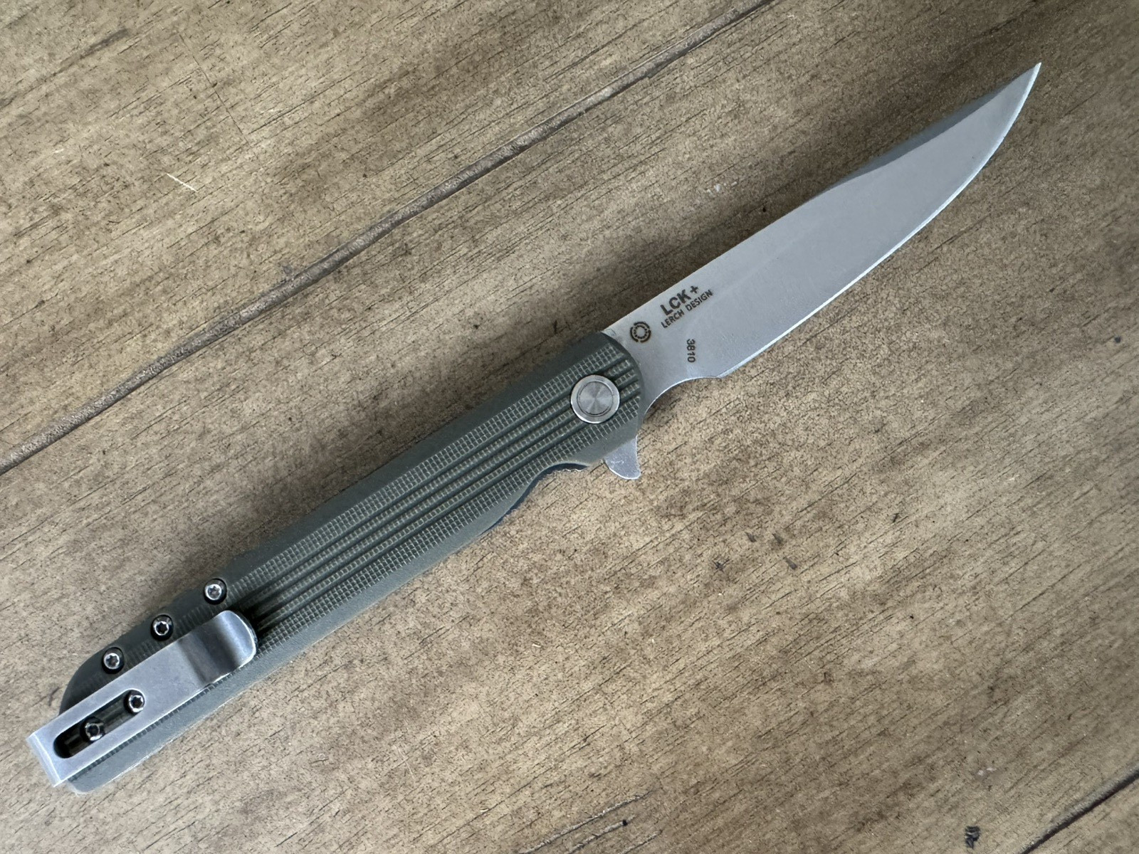 CRKT LCK 3810 Green Handles Folding Pocket Knife Lerch Design USA NEW IN BOX