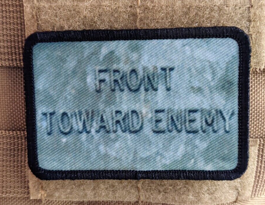 Claymore mine front towards enemy meme 2″x3″ hook & loop tactical morale patch