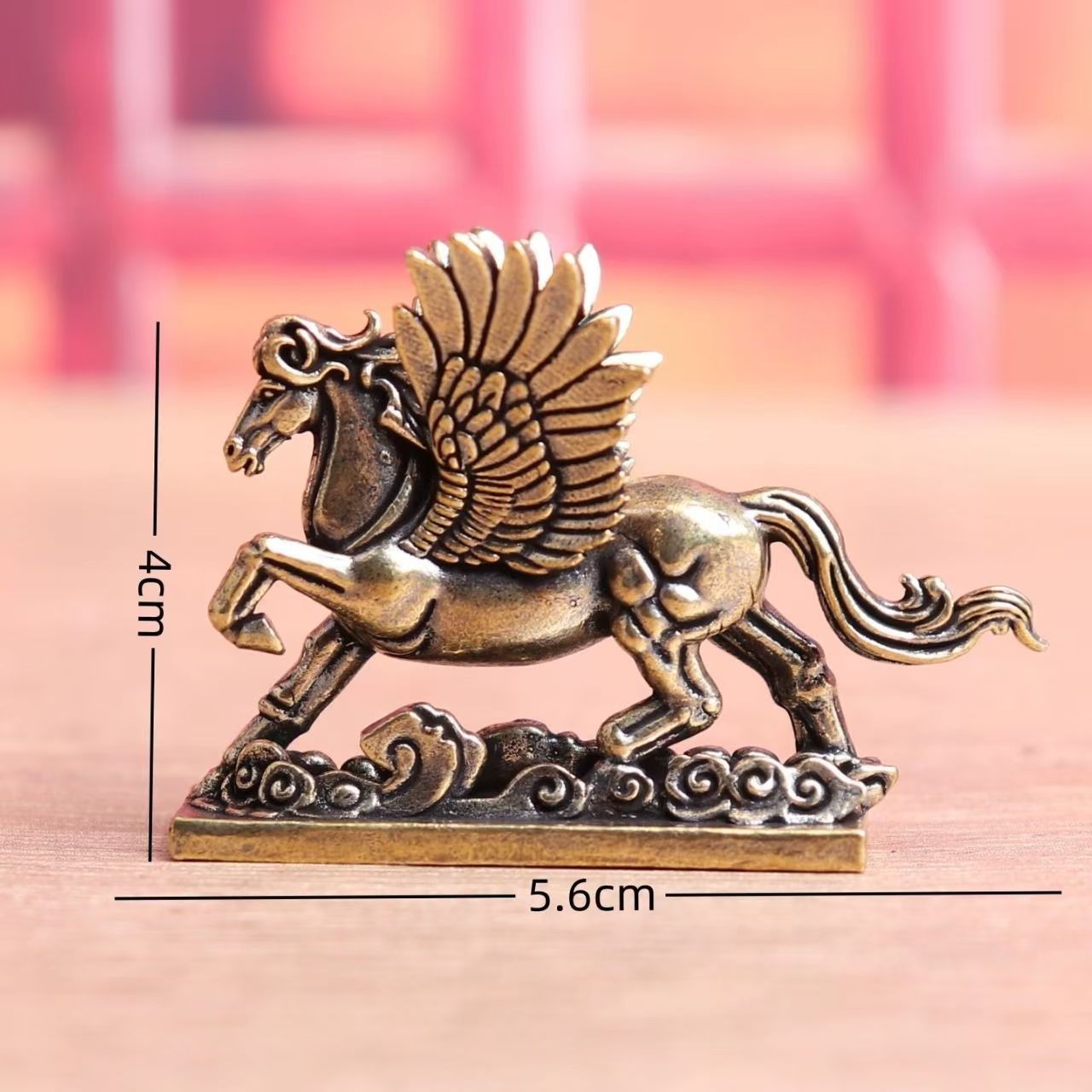 Vintage brass Pegasus solid tea pet home desktop crafts decoration