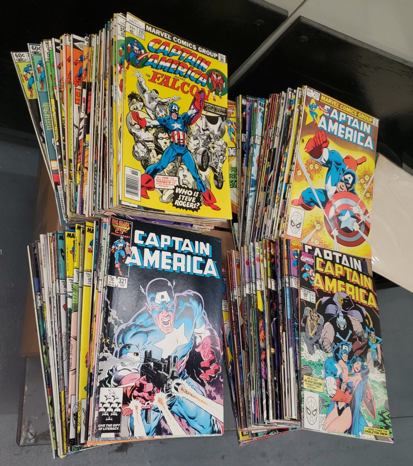 CAPTAIN AMERICA Lot of 210 Comics 1977+ #s 215-424 (No Gaps) 241 323 332 354 410