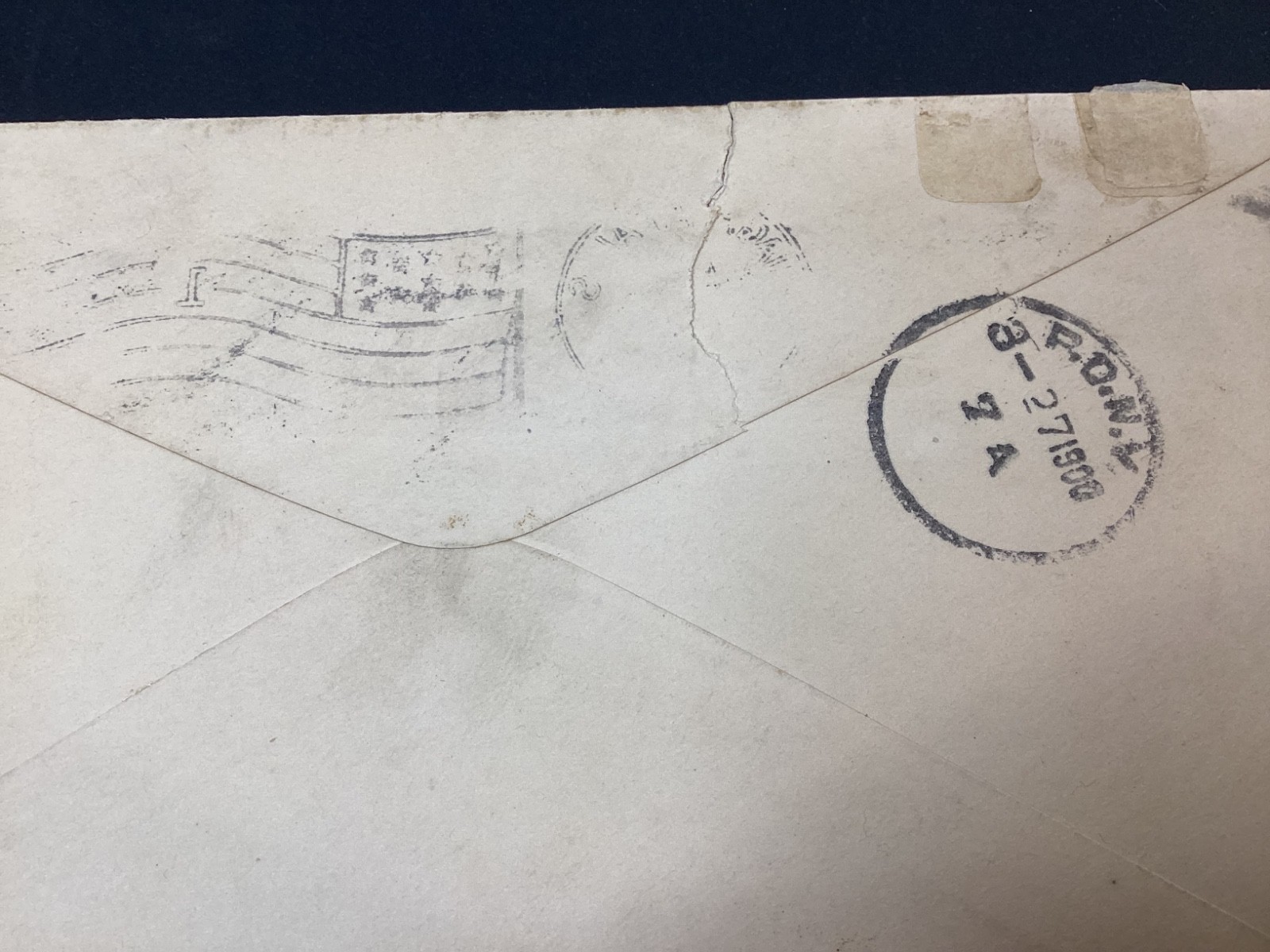 US Postal Cover 1900 Pan-American Exposition Cachet Niagara Falls,NY Flag Cancel