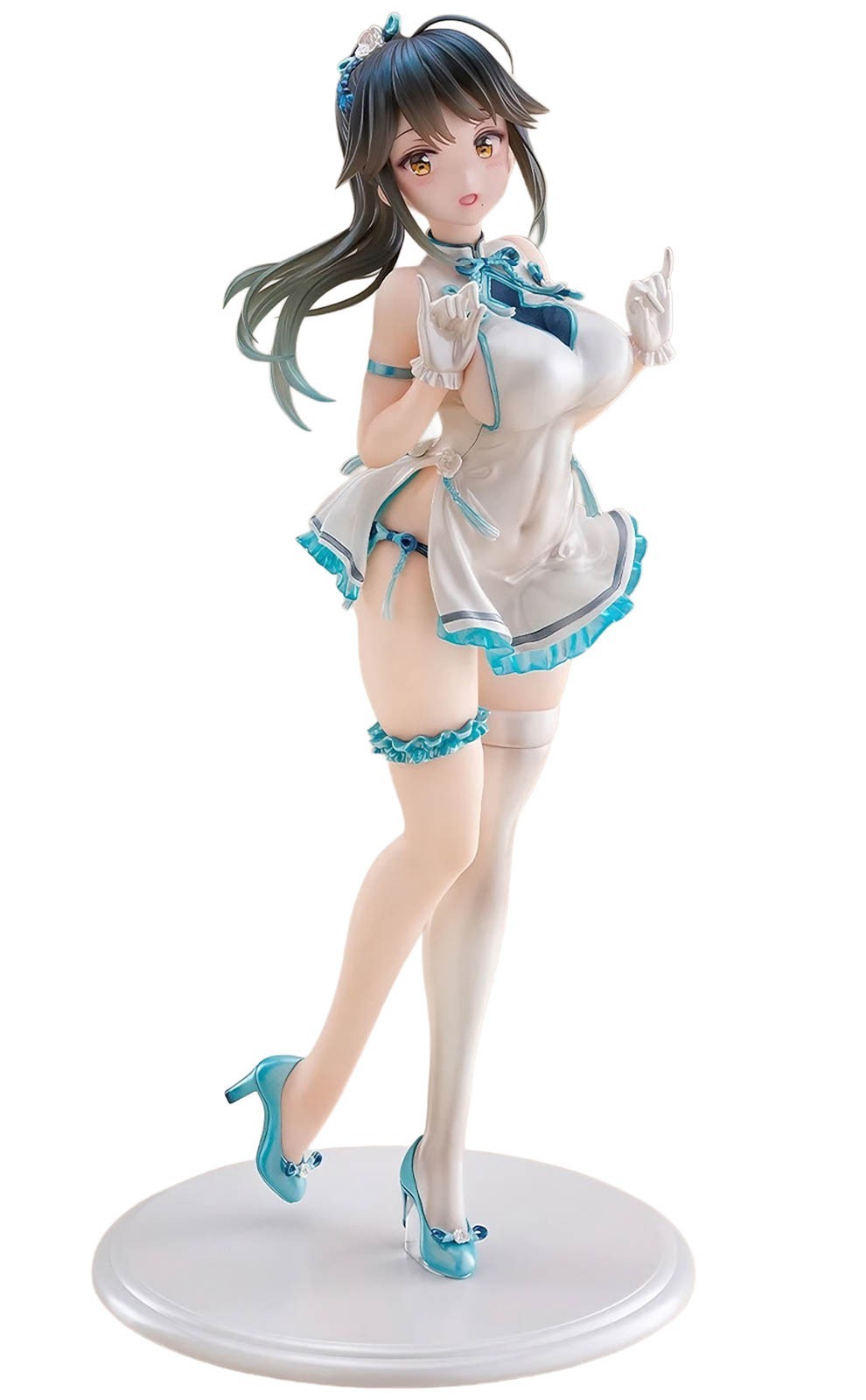 Ponytail Girl Qipao 11.2in 1/6 Scale Anime Figure Figurine PVC Statue Wave NIB
