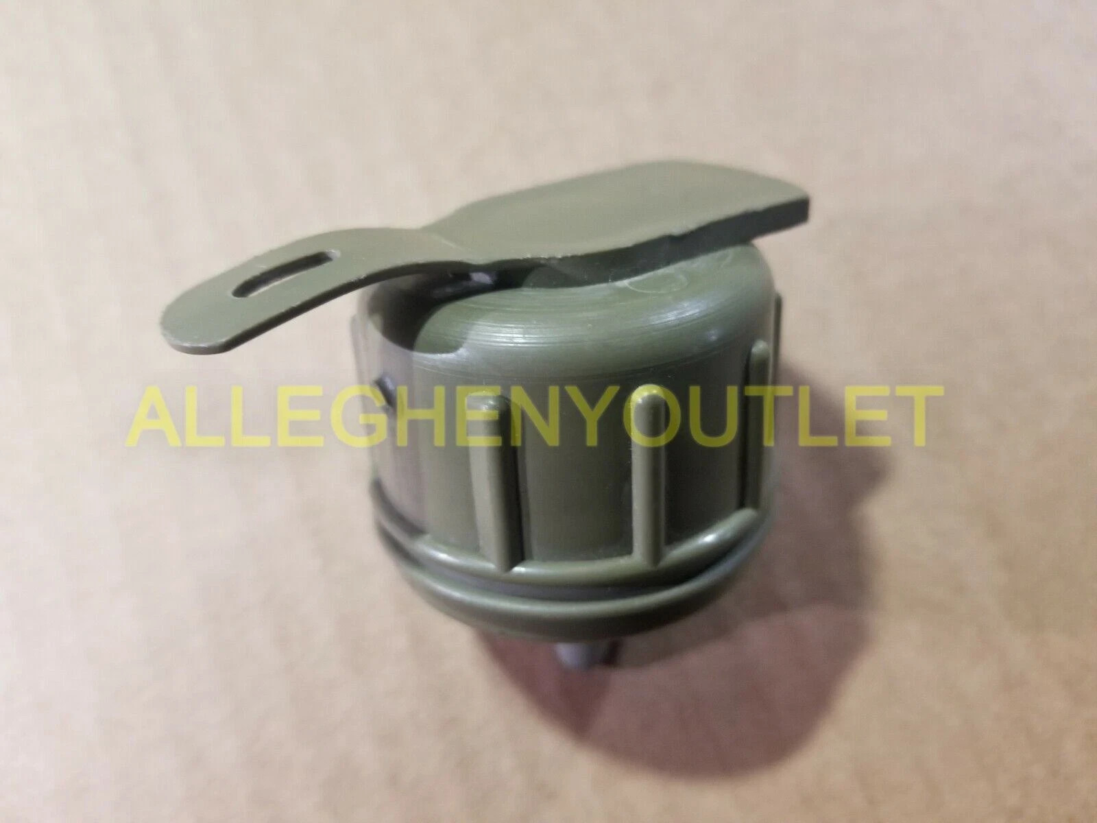 US Military 1 Quart Canteen Hard Plastic w/ NBC Cap OD Green 1QT Army G / VGC