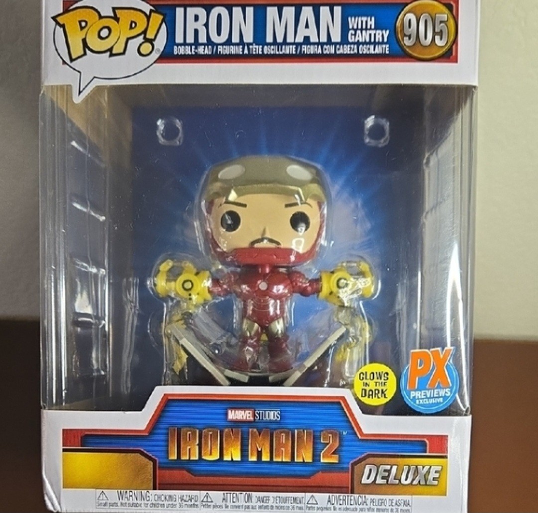 Iron Man 2 GITD Bobble-Head 6” Funko Pop! #905 Marvel PX Previews Exclusive New!