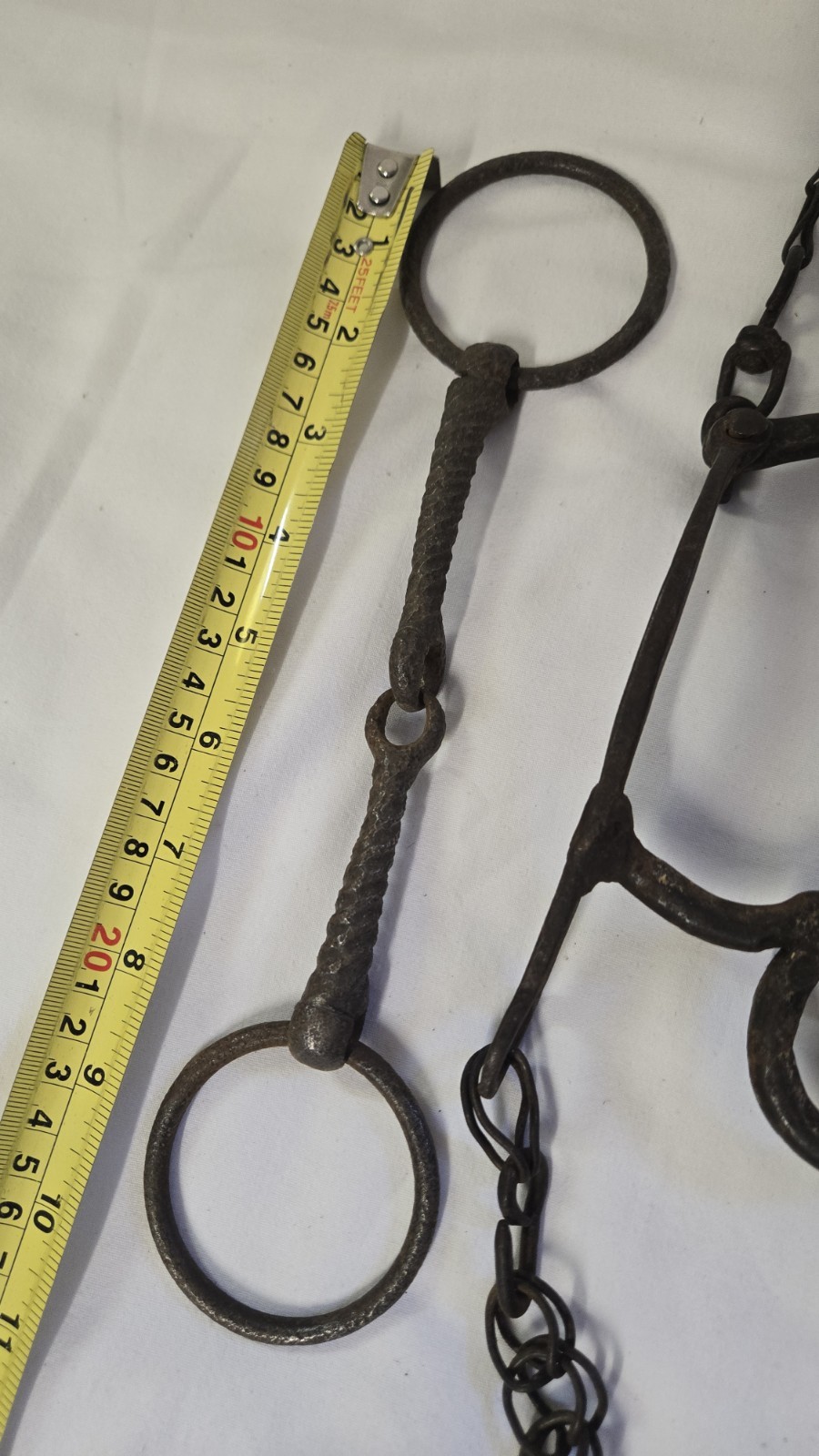 Antique Primative Rusty Metal Horse Bridle Bit Blacksmith Tack Equestrian