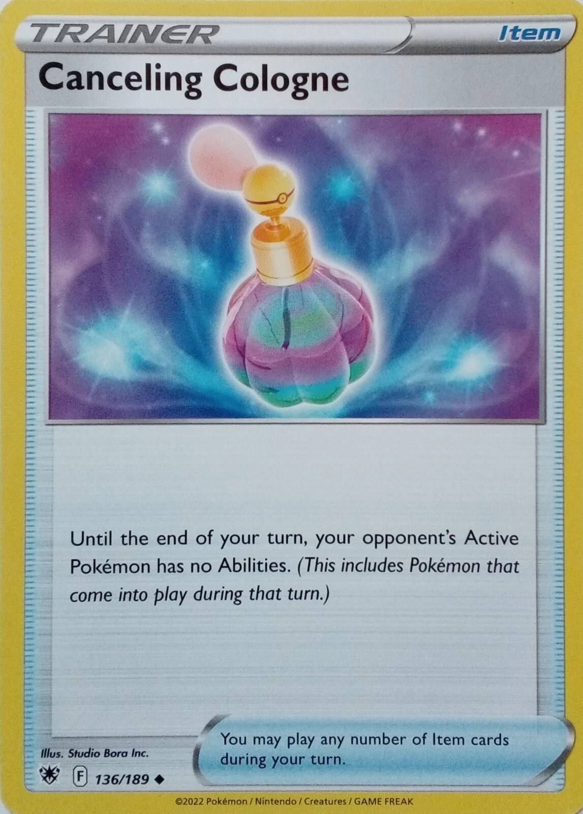 CANCELING COLOGNE – UNCOMMON – ASTRAL RADIANCE – POKEMON CARD TCG – 136/189