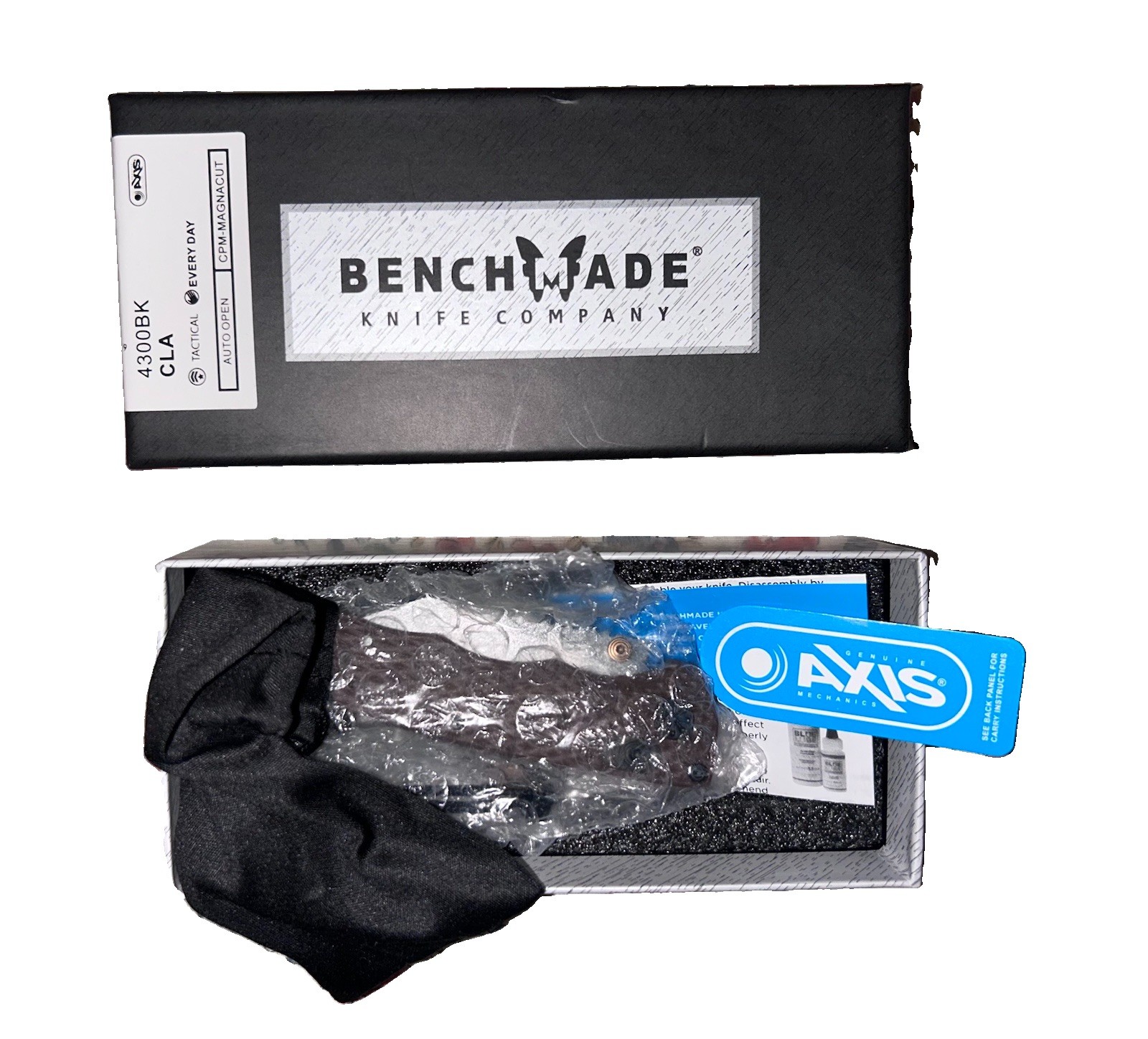 BenchMade Full Immunity CPM-M4 Blade Black G10 Handle NIB