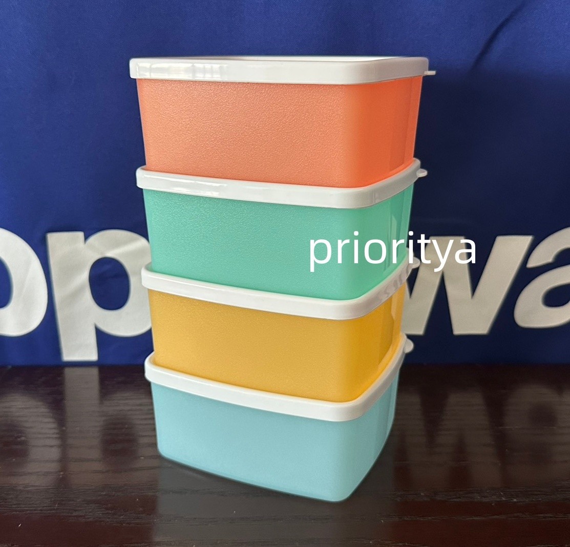 Tupperware Small Freezer It Square Round 470ml / 16oz Container Set of 4 New