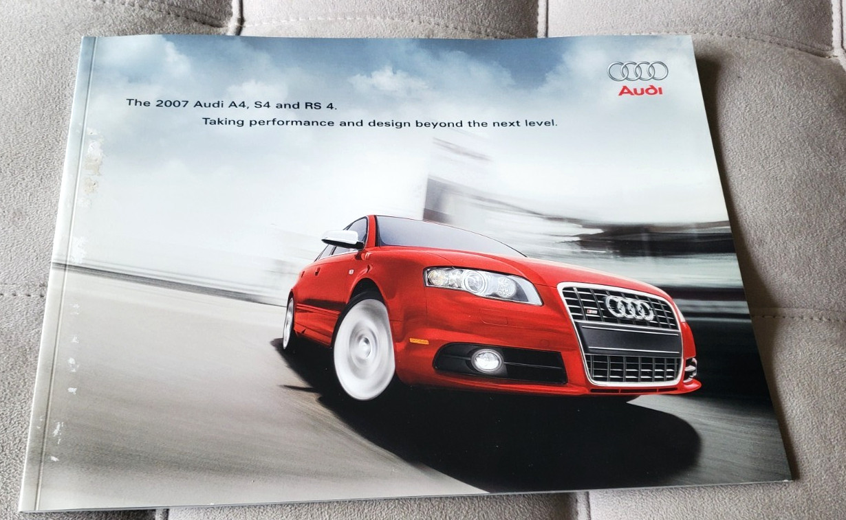 2007 Audi A4/S4/RS4 Original DEALER SHOWROOM SALES BROCHURE CATALOG