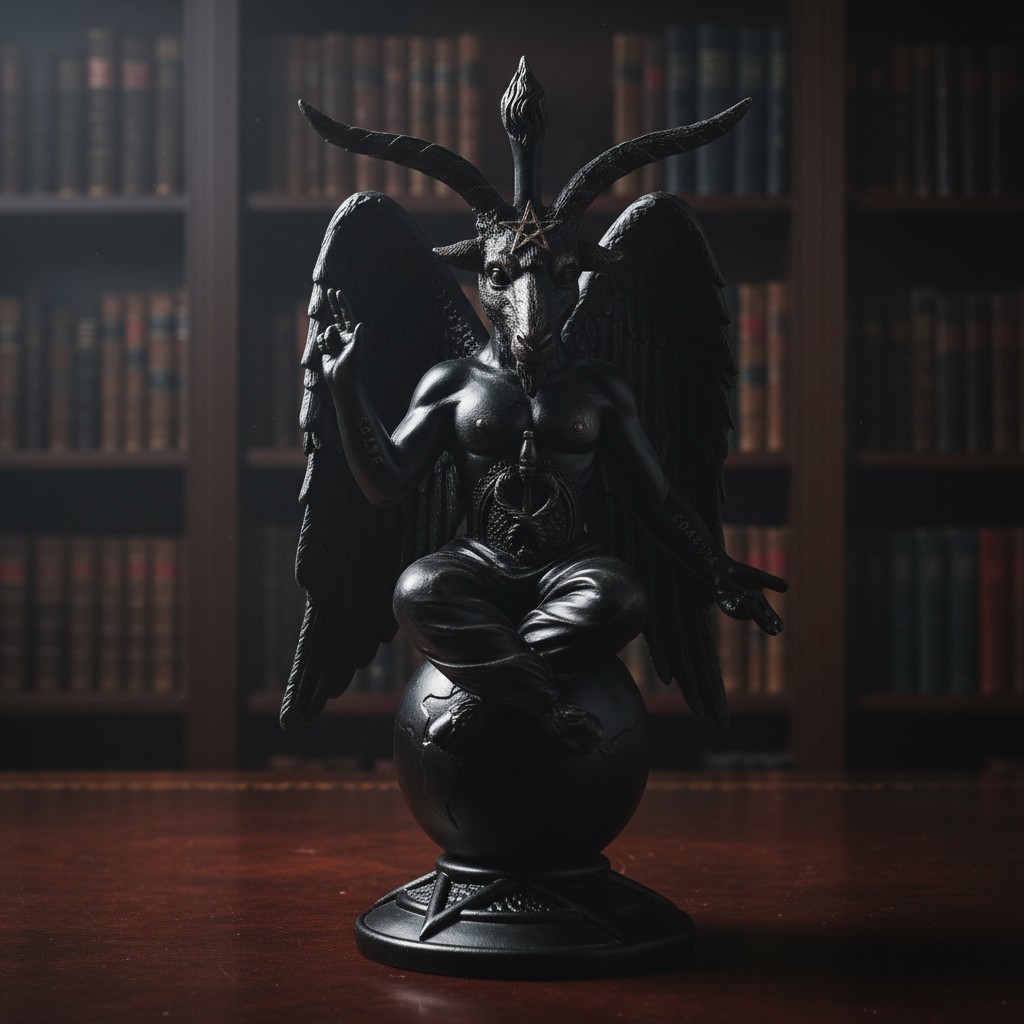 Designer Composite Resin Baphomet Statue 10 Inch Tall for Occult Themes