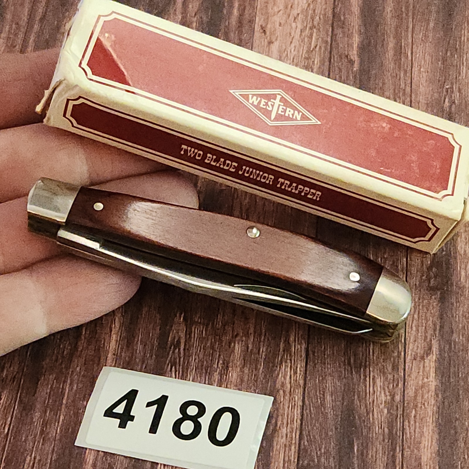 Western W238 2 Blade Junior Trapper 3.88″ Closed Knife Made In USA W/Box, Papers