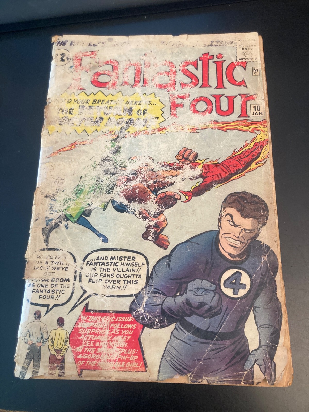 FANTASTIC FOUR #10 (1963) *Key 2nd Dr. Doom! Very Low Grade/no back cover