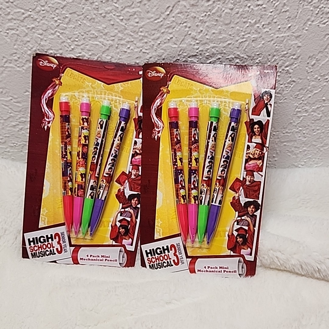Disney Channel High School Musical 3 Mini Mechanical pencils 2 packs of 4 2009