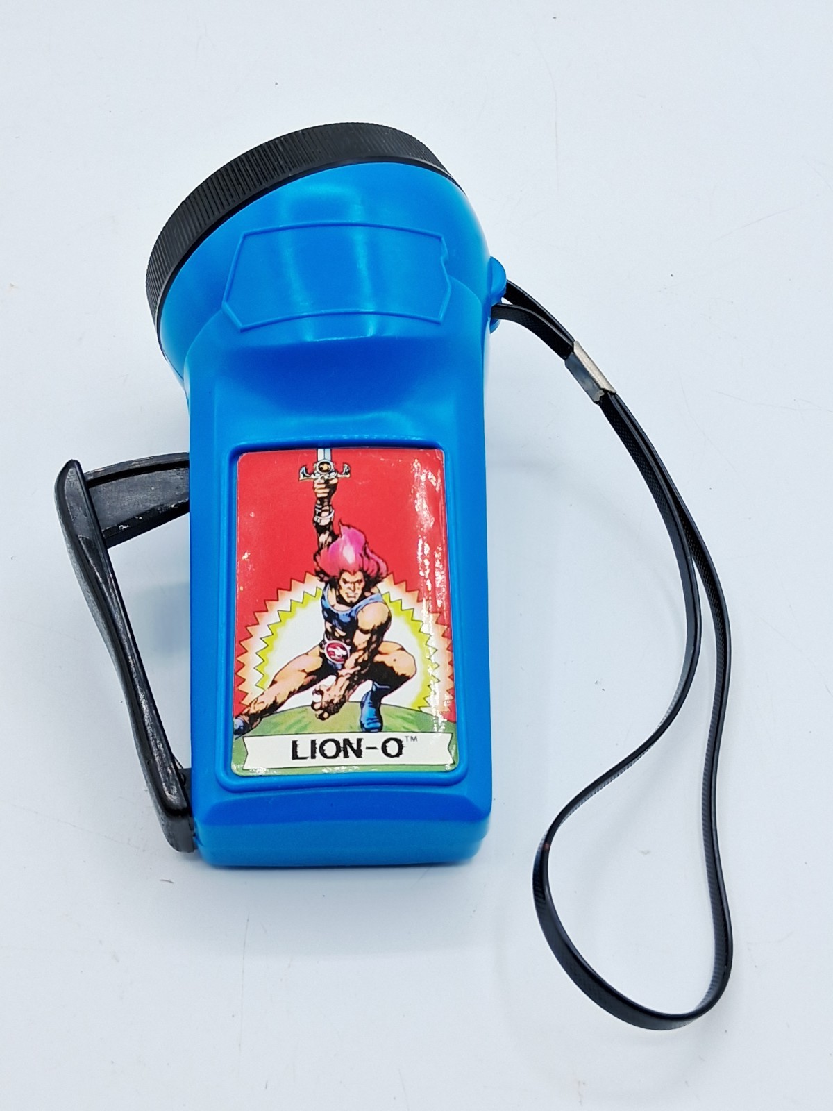 Vintage 1985 Telpix Plastic Thundercats Lion-O Hand Powered Flashlight Working
