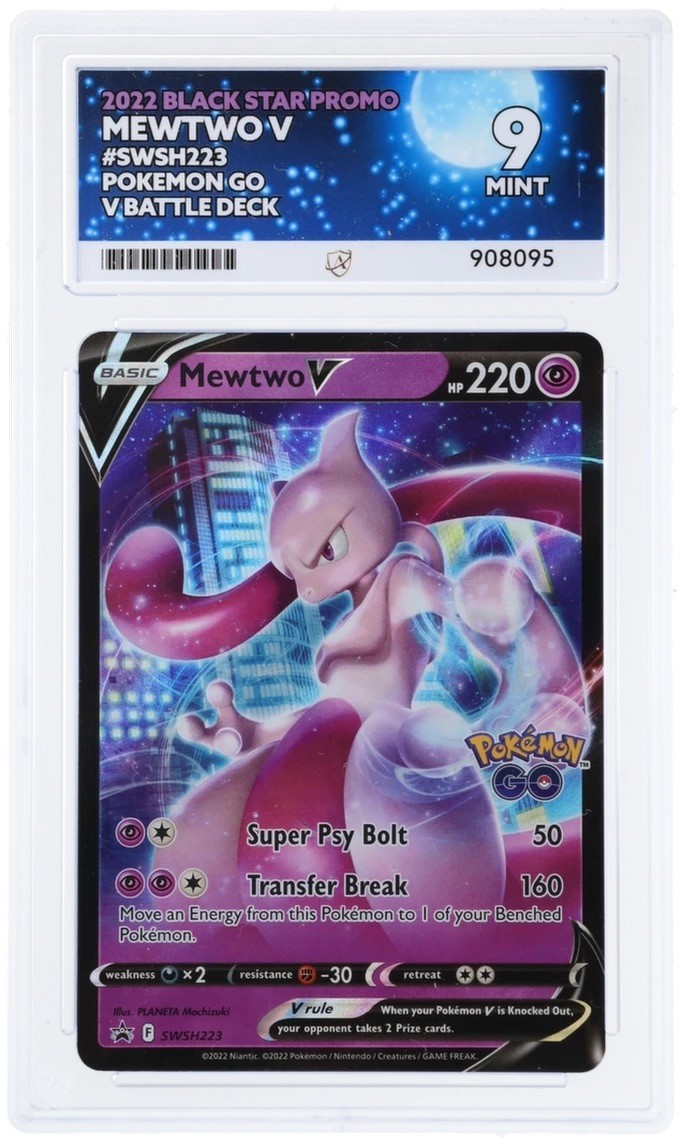 Pokémon TCG | Ace 9 Mewtwo V SWSH223 Black Star Promo Card Pokémon Go Graded