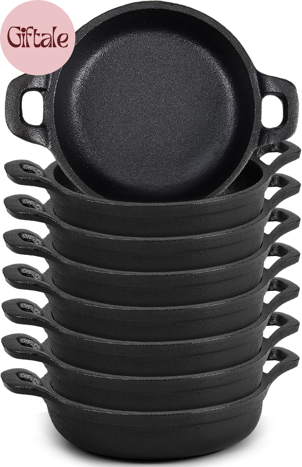 Mini Cast Iron Skillets 5 X 5 X 1.3 Inch Cast Iron Pan Small Ramekin Set Black C
