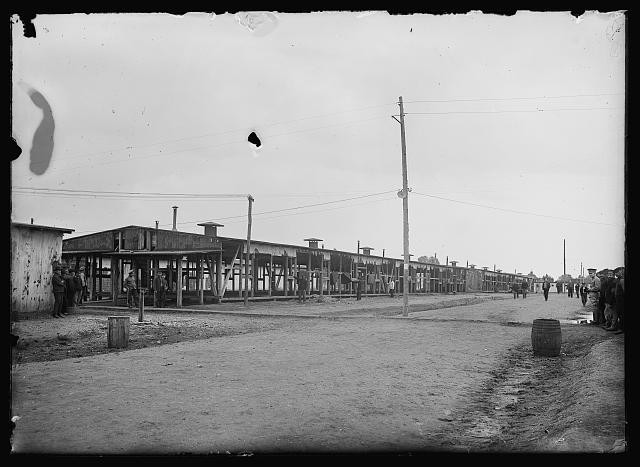 Photo:Military Camp Barracks 1918 1920 Army Training Camp Street Scene