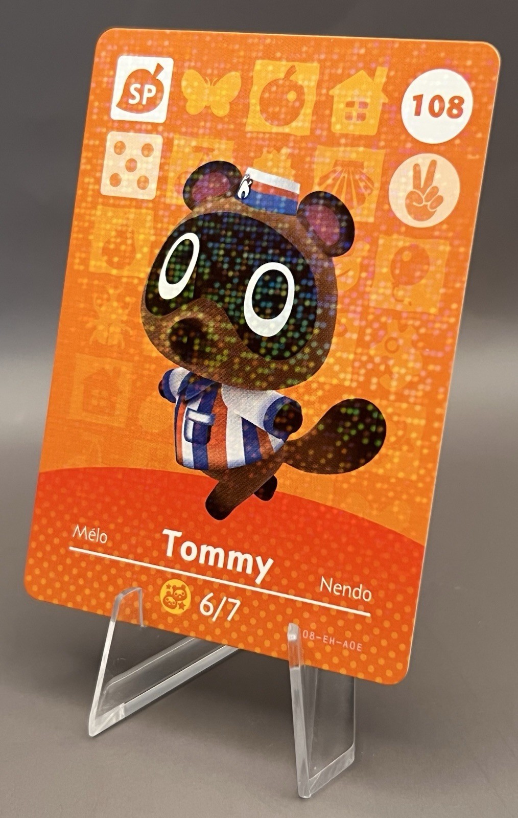 108 Tommy – Animal Crossing Amiibo Card – Series 2 – Authentic NM