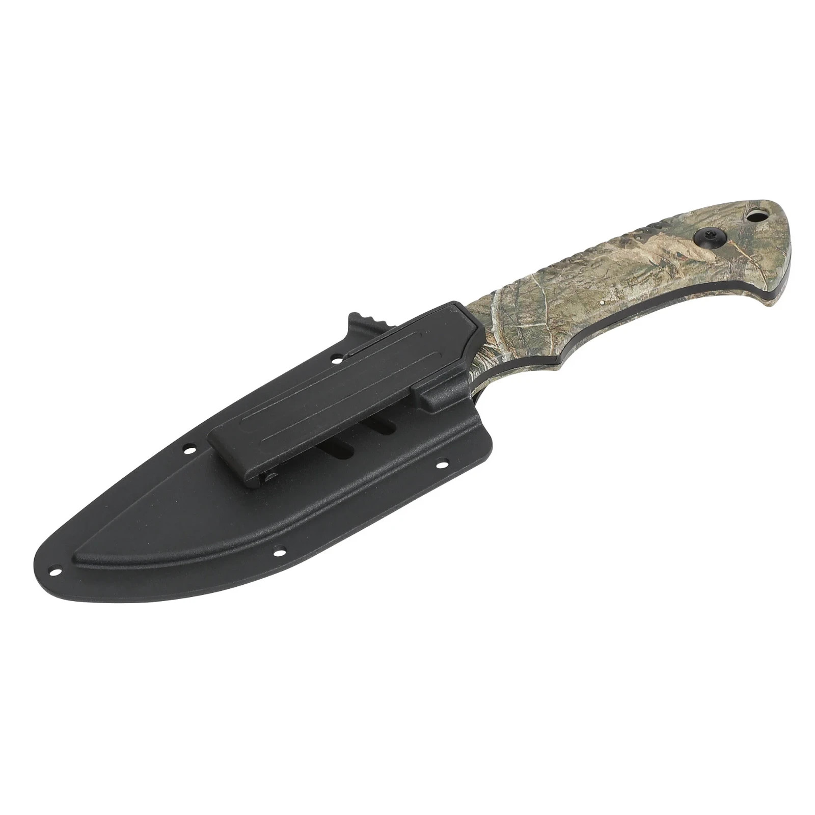 Ozark Trail 7.5 inch Fixed Stainless Steel Knife with Camo Handle & Sheath NEW!