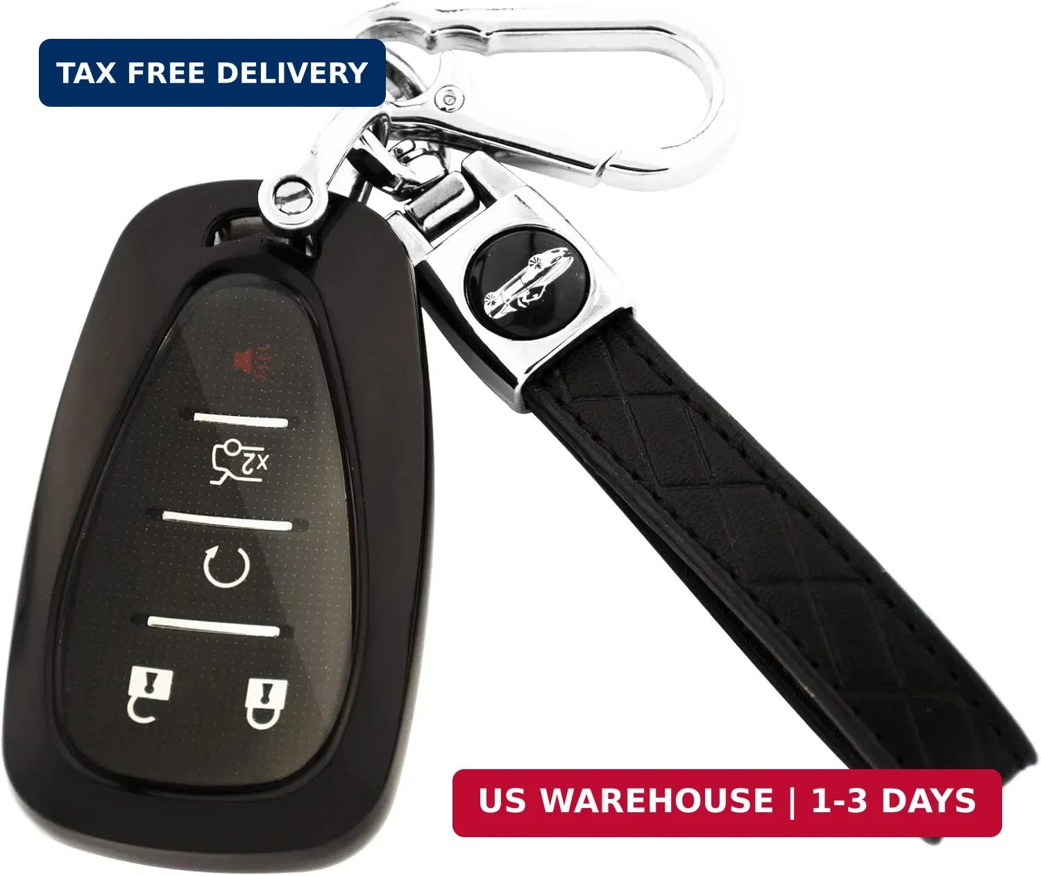 XIYANG TRADE for Chevy Key Fob Cover With Keychain,Soft TPU Full Protector Key S