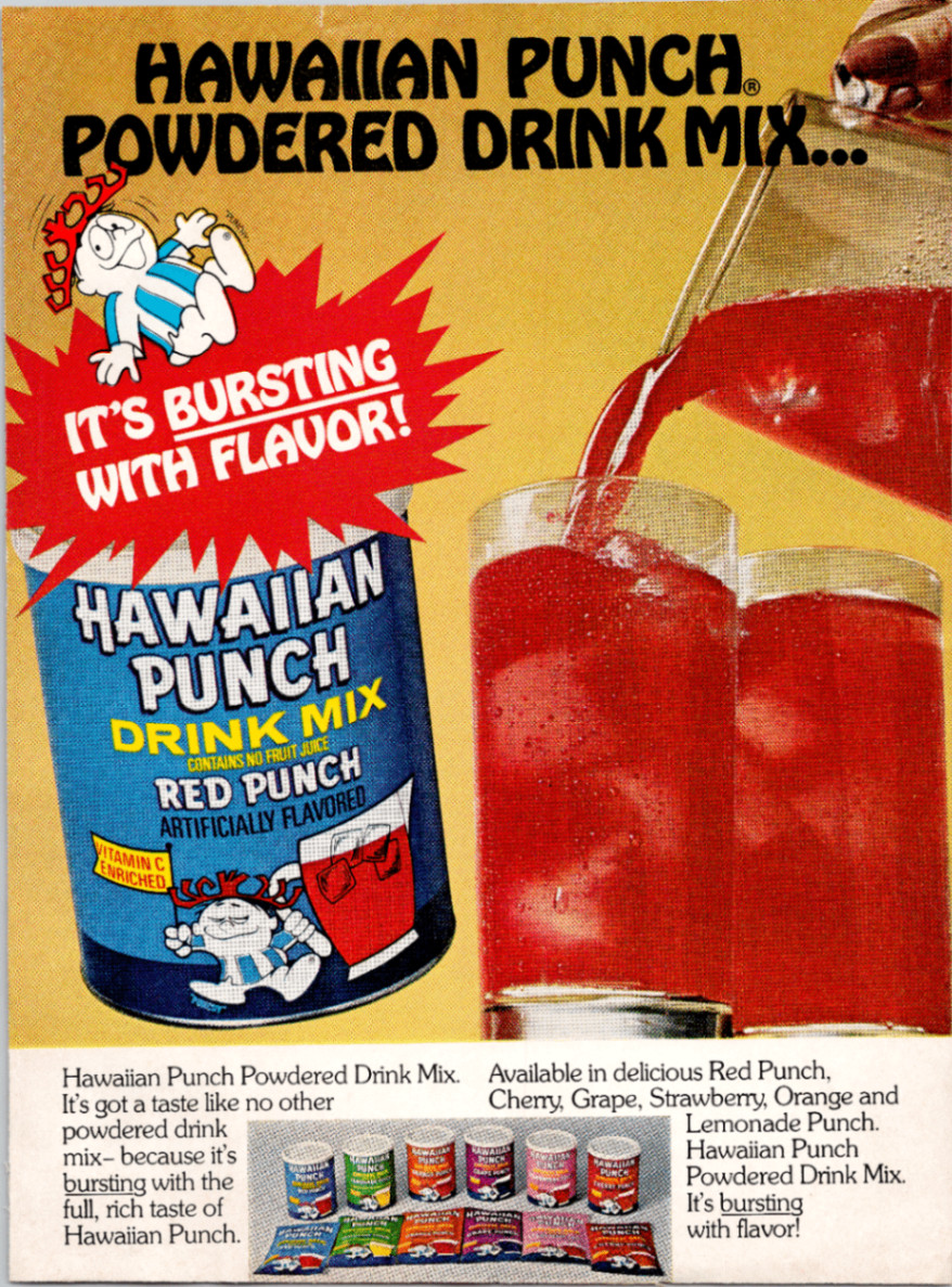 Hawaiian Punch Powdered Drink Mix Vintage Magazine Print Ad 1970s Punchy