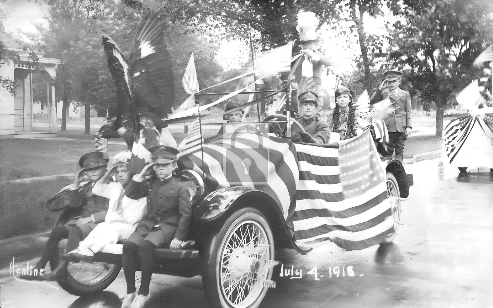July 4th Patriotic Parade Float Car – Reprint