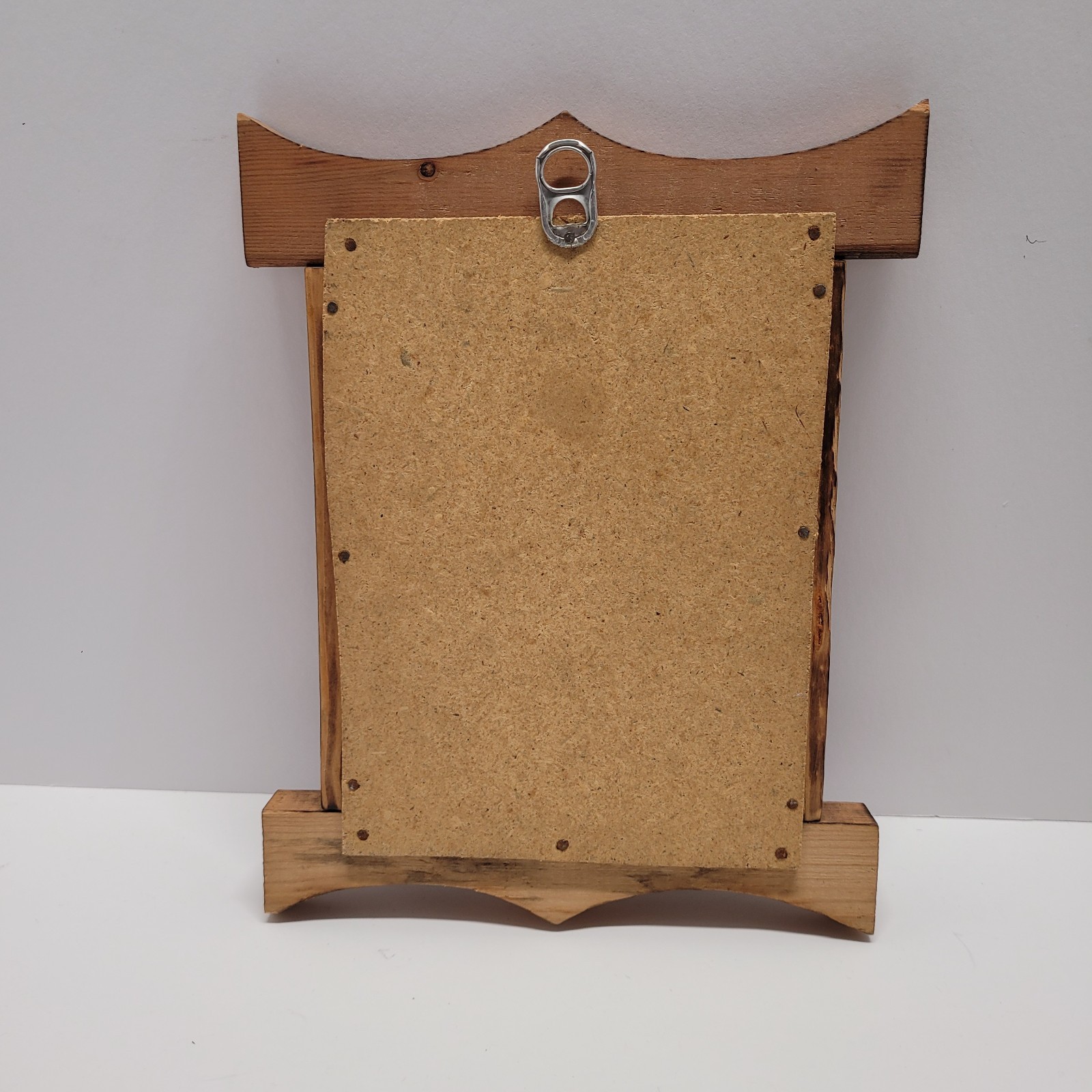 9.5×7.5″ Hand Carved Frame w/Tiger Picrure Wall Art 1872B17