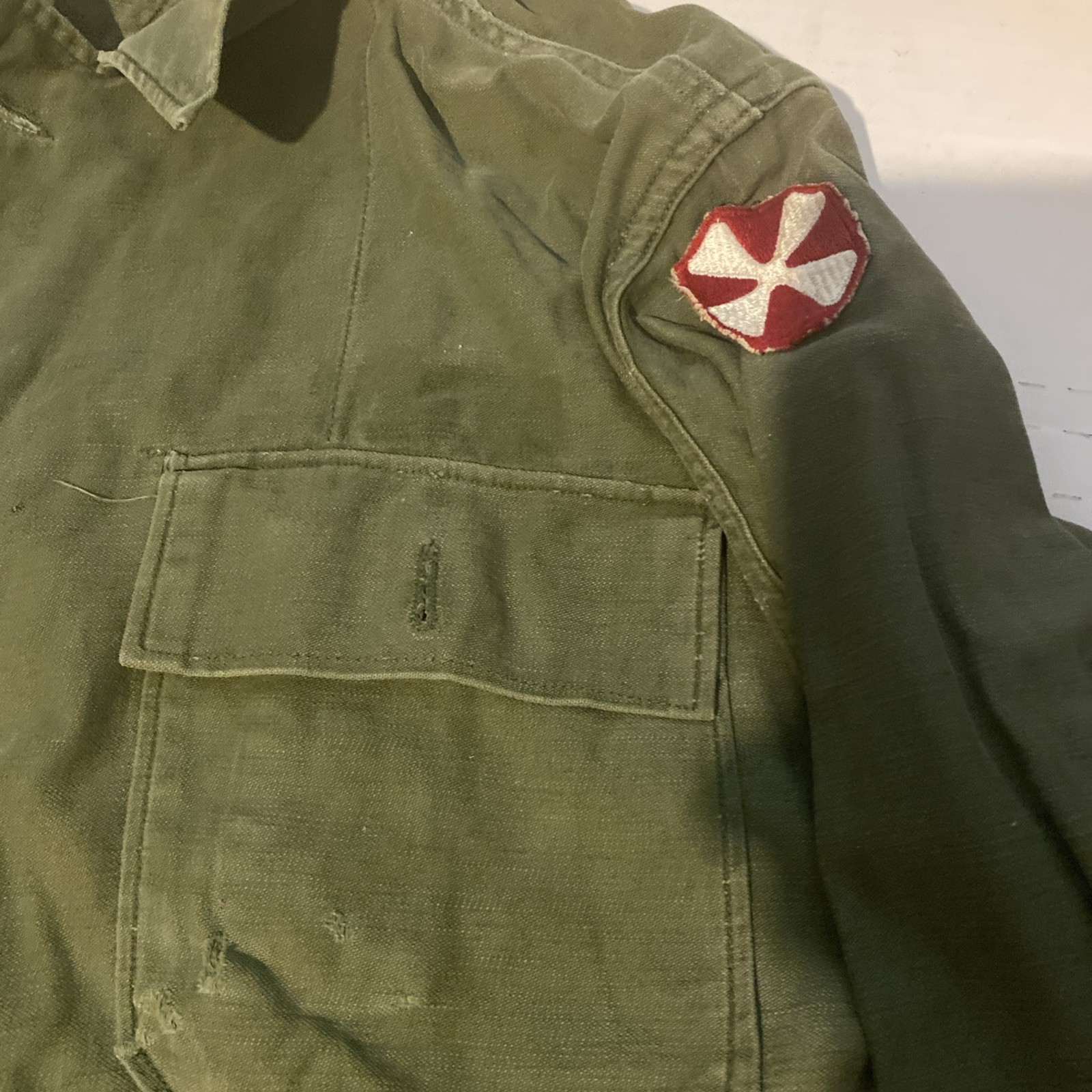Korean War era US Army HBT Combat Field Shirt Fatigue Uniform SZ M