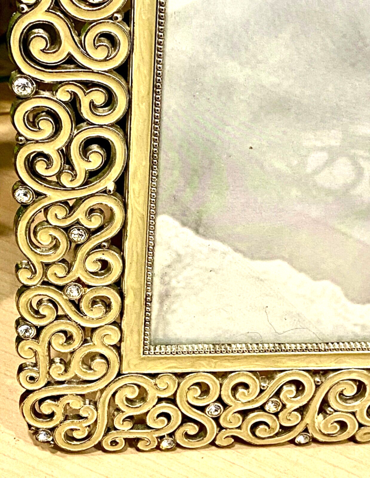 Green Tree Gallery Yellow Enamel & Rhinestone 8×10 Photo Frame