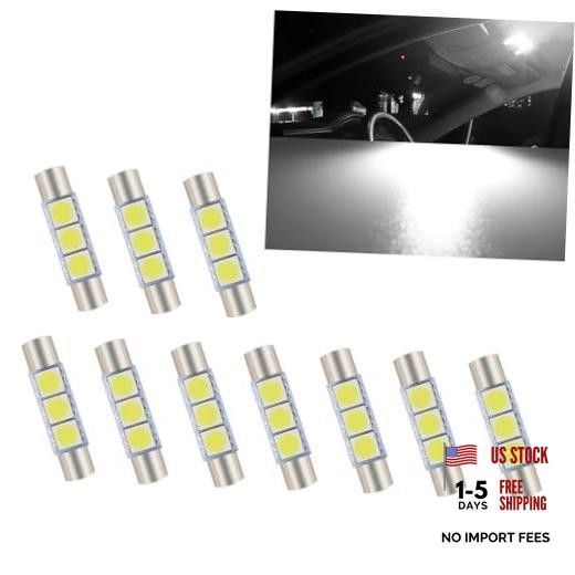 10 PCS T6 5050 Car LED Sun Visor Lights – 28mm 12V 300 LM – Super Bright