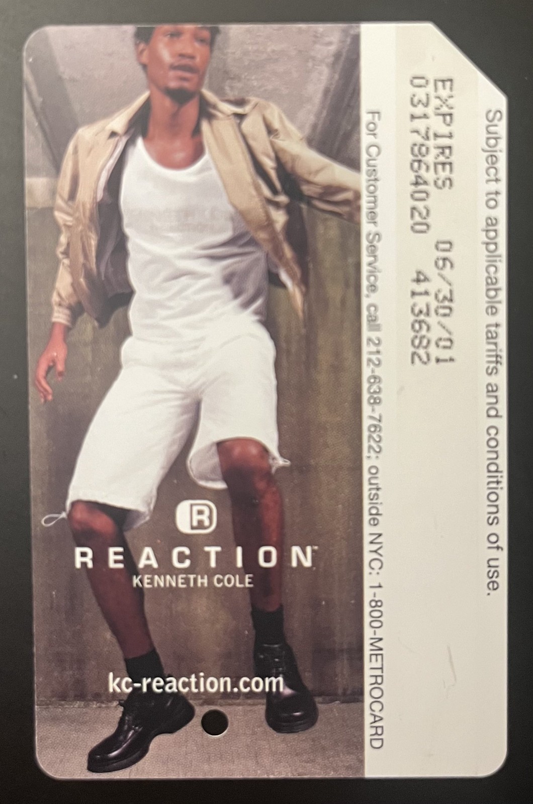 New York MetroCard – Reaction Kenneth Cole Card has no Value Metro Card