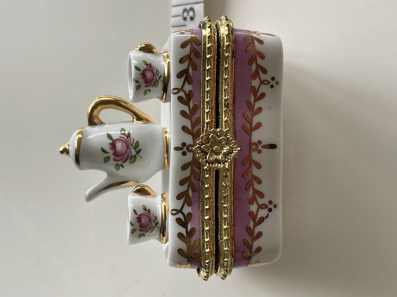 Siu Ming Tea Cup Porcelain Trinket Jewelry Box