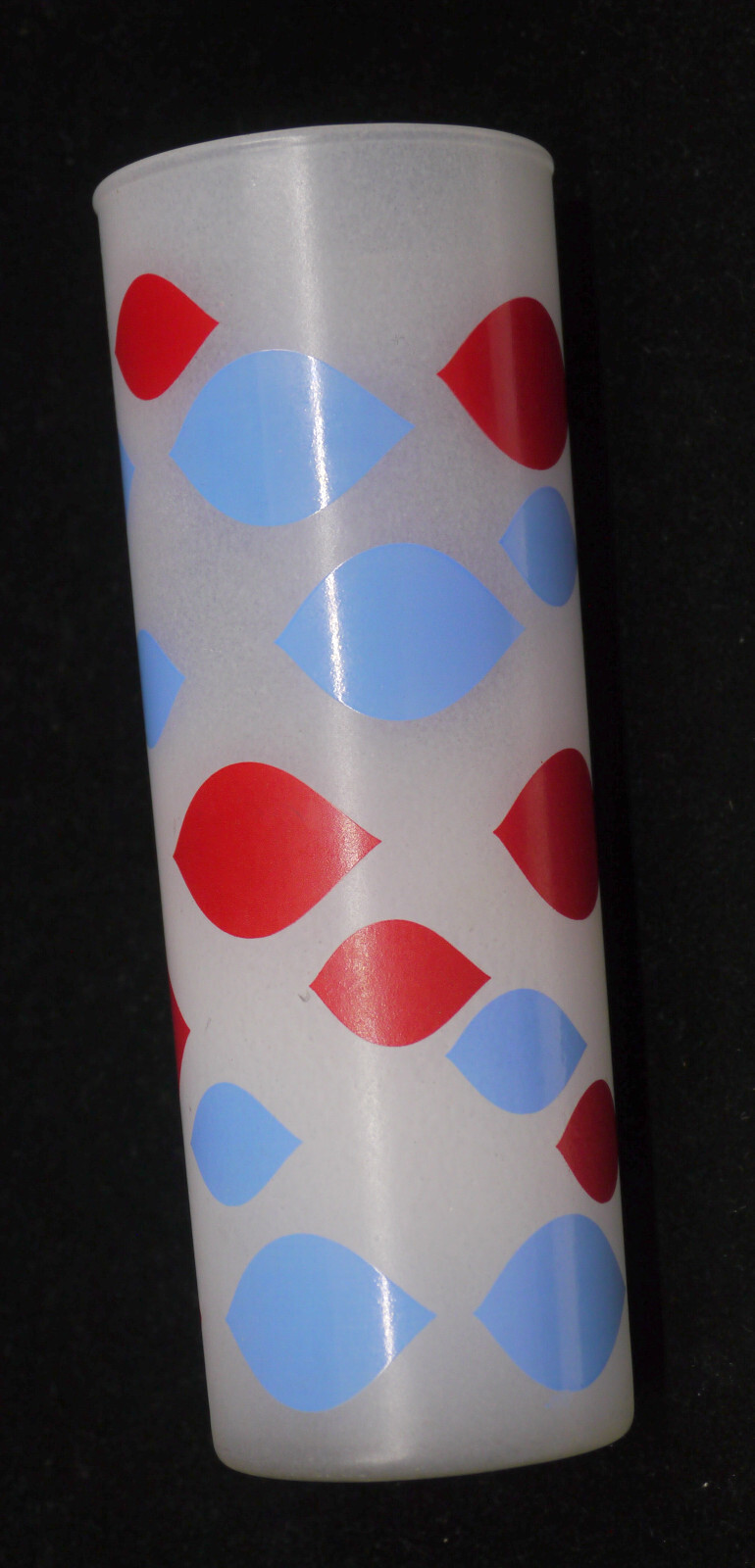 VINTAGE DAIRY QUEEN FROSTED GLASS TUMBLER, TOM COLLINS HIGHBALL TYPE