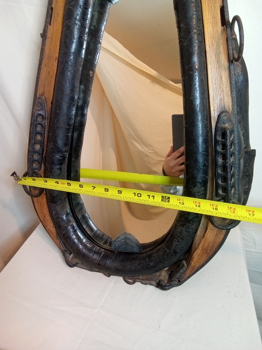 Antique Horse Collar Wall Mirror Western Art Rustic Decor