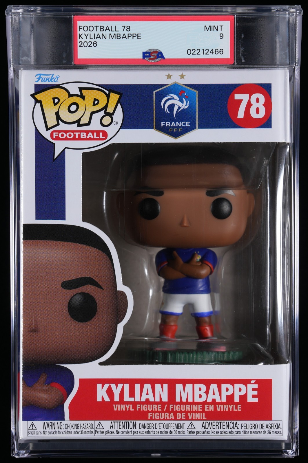 Kylian Mbappe Football France 78 Soccer World Cup Funko Pop! PSA 9 MINT