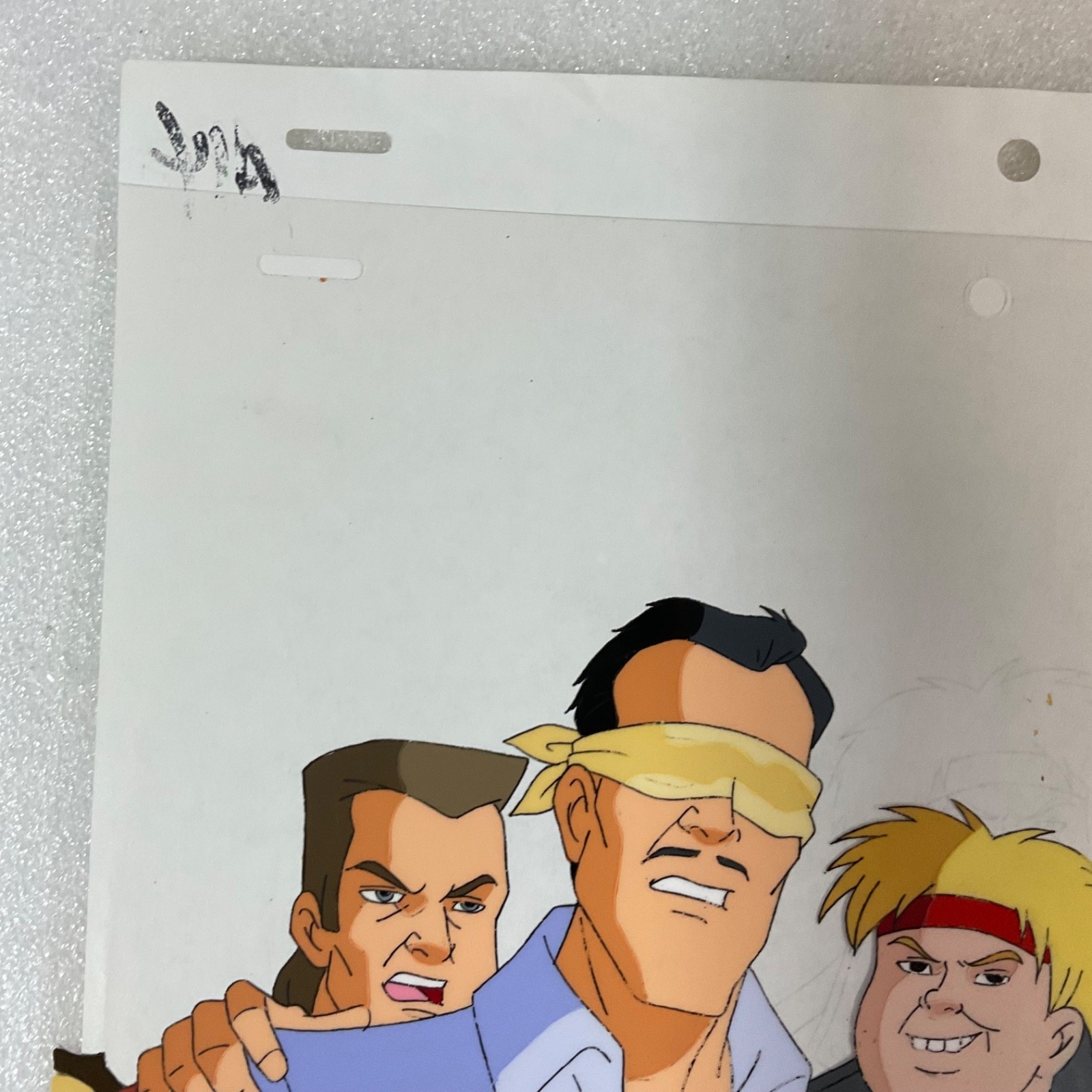 Animated Production Art Cel with Original Pencil Drawing 12 in x 10 in