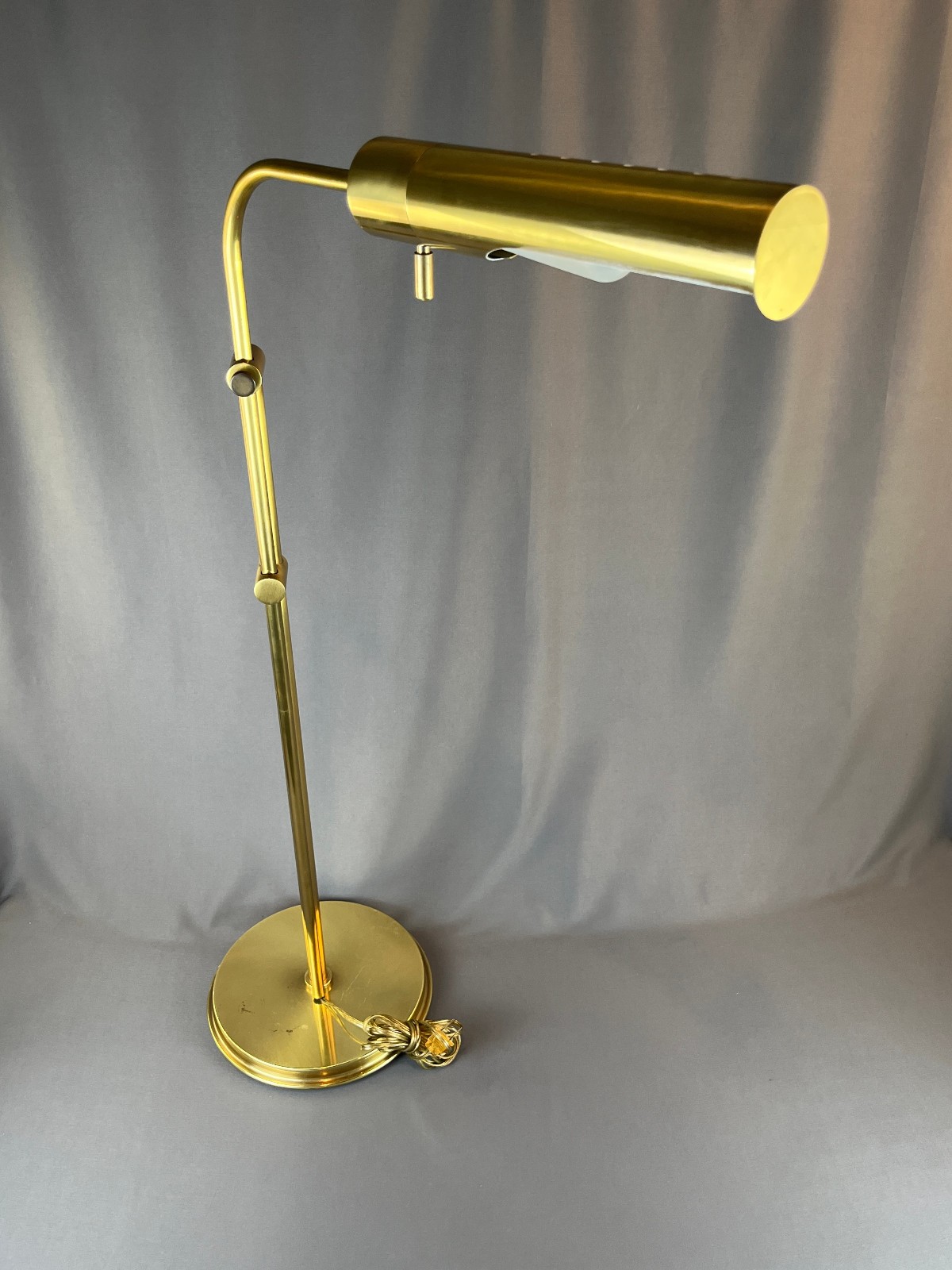 Mid-Century Frederick Cooper Brass Adjustable Pharmacy 35-54″ Floor Lamp (A)