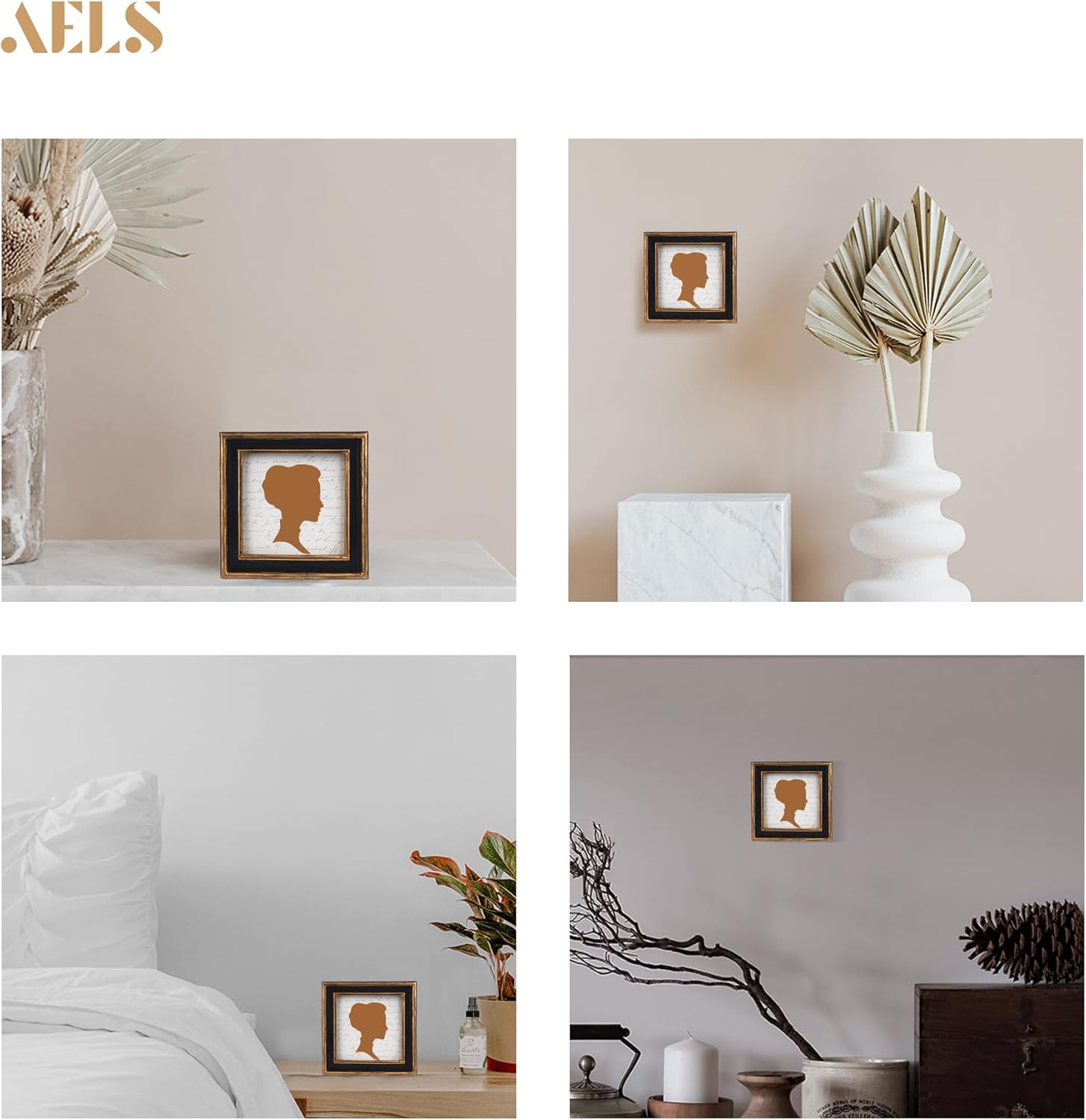 4X4 Inch Vintage Picture Frame, Elegant Luxury Antique Photo Frames with Glass F