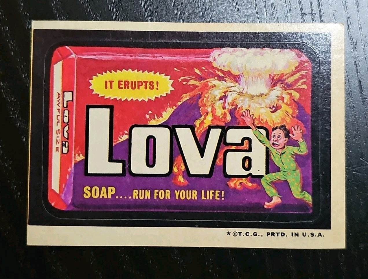 Topps Wacky Packages Lova Soap 3rd Series 1973 Sticker Vintage Original