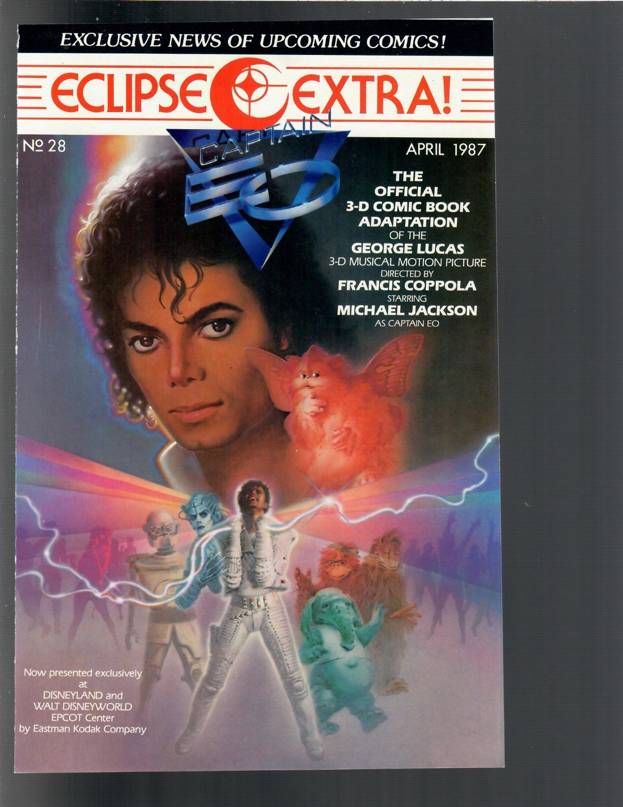 MICHAEL JACKSON CAPTAIN EO OFFICIAL MOVIE ADAPTATION PROMO FLYER NEAR MINT NM