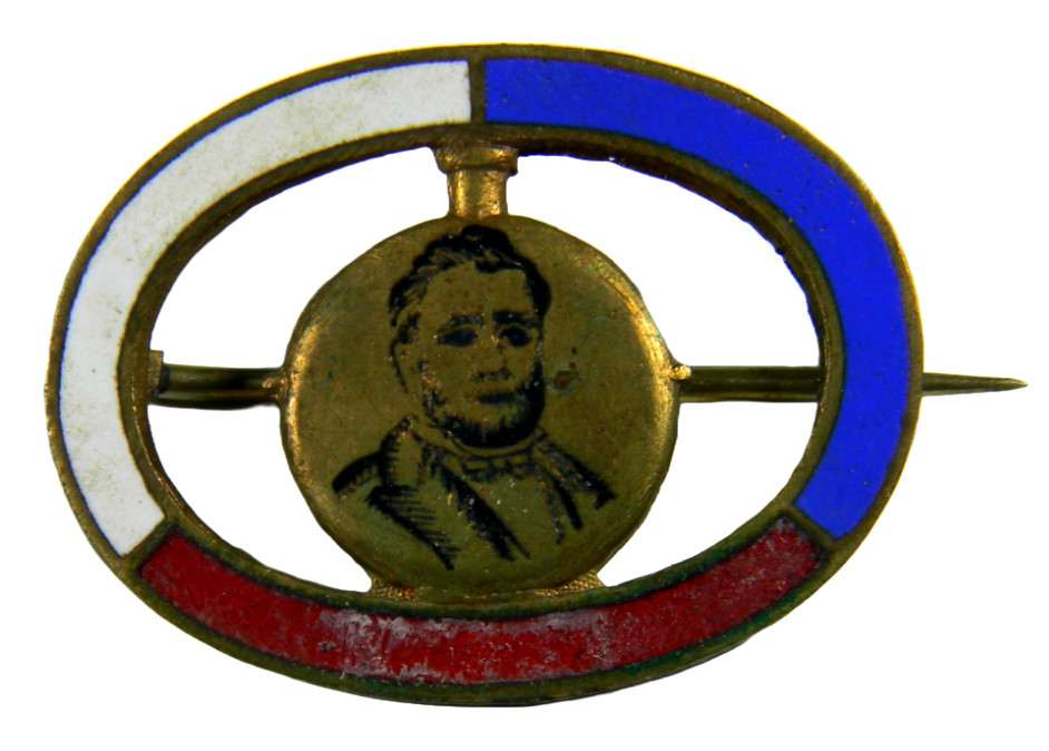 Undated Abraham Lincoln enamel Portrait Pin