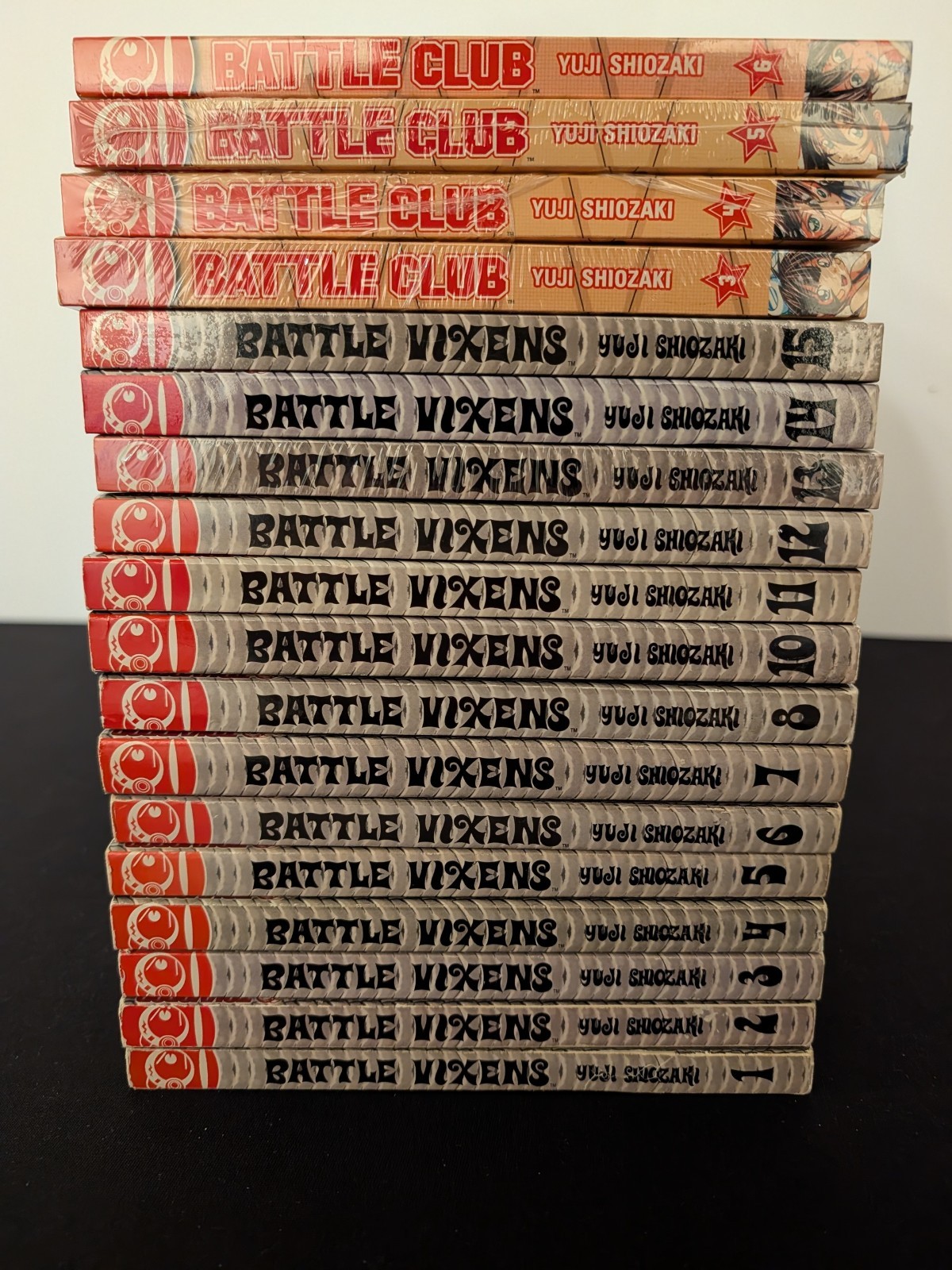 BATTLE VIXENS Vol 1-8, 10-15 +BATTLE CLUB Vol 3-6 Eng Manga Yuji Shiozaki