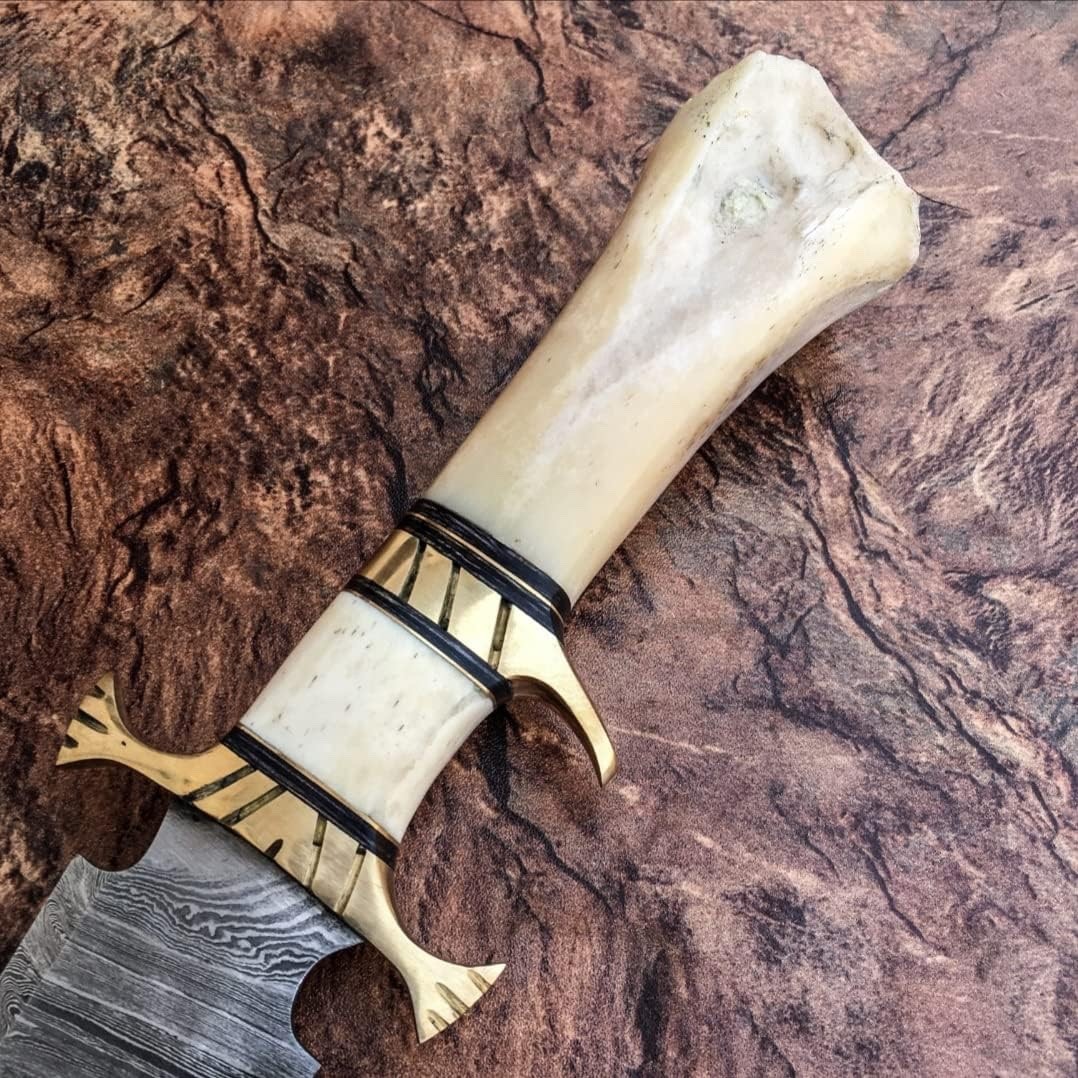 Custom Handmade Damascus Steel 15 Inches Bowie Knife – Hunting Knife Bone Knife