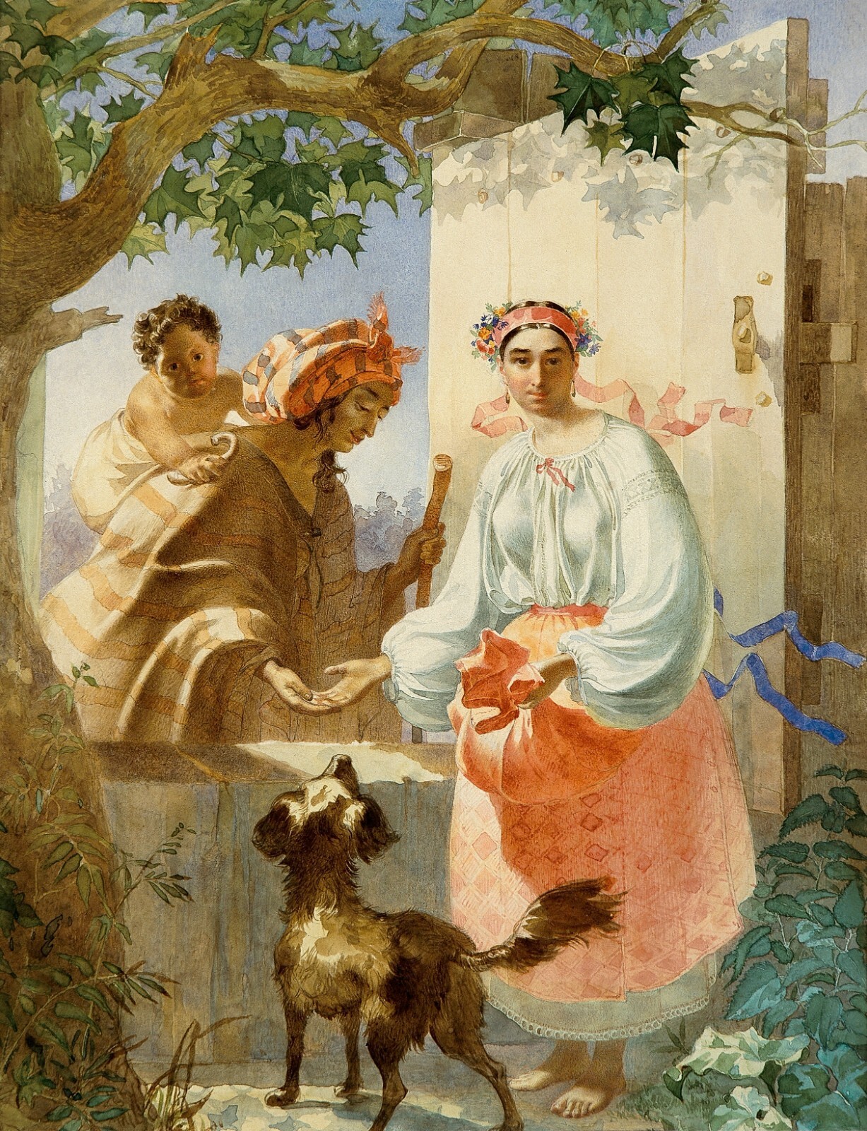 Gypsy Fortune Teller by Taras Shevchenko – 1841 – Photo Print 5 x 7 inches