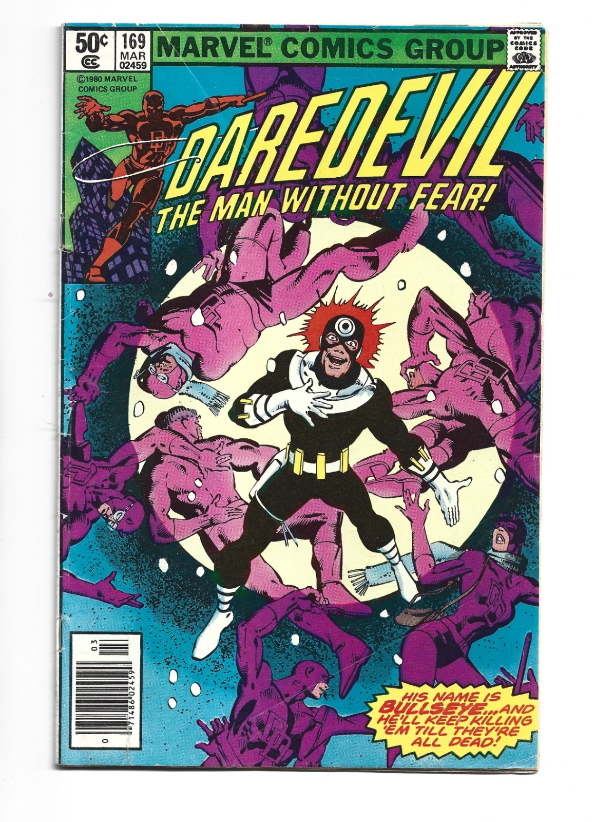 Daredevil #169, VG- 3.5; 2nd Elektra, Bullseye; Frank Miller Story/Art