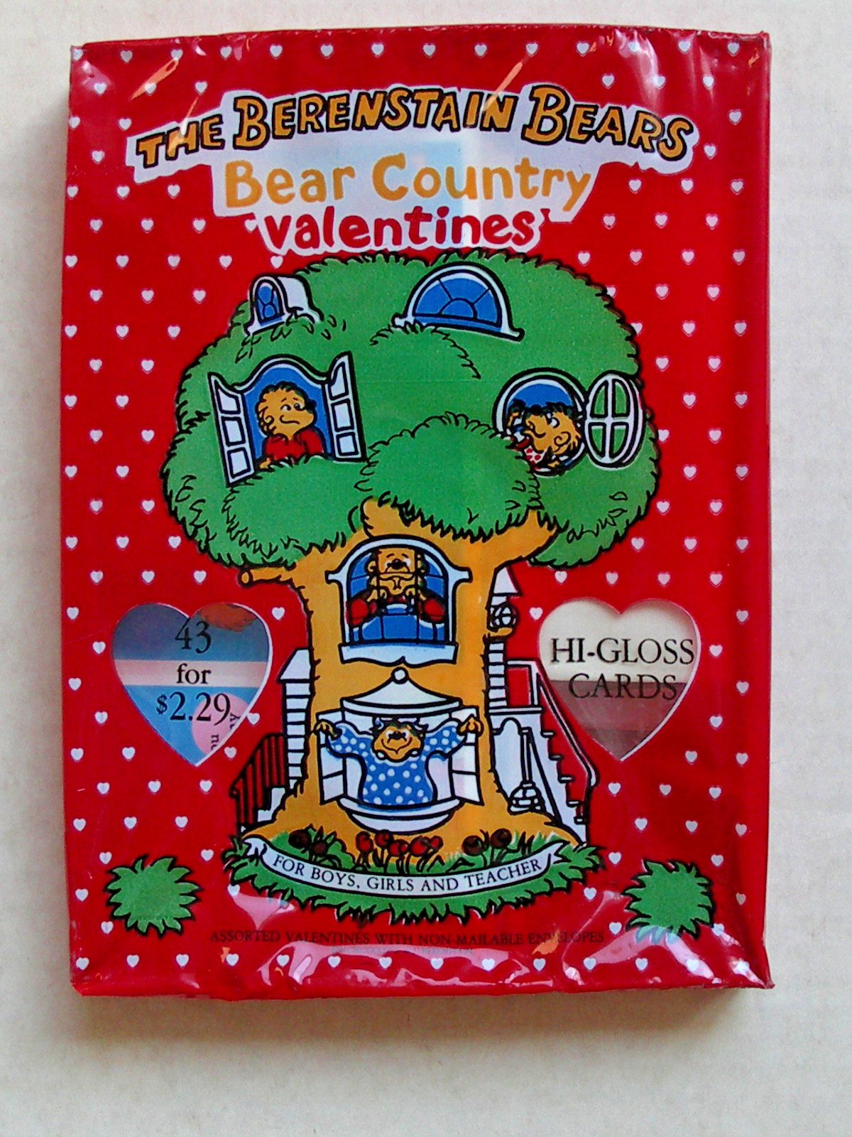 VINTAGE BERENSTAIN BEARS VALENTINES DAY CARDS 1984 – 43 CARDS – SEALED NEW